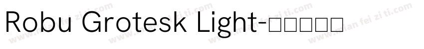 Robu Grotesk Light字体转换